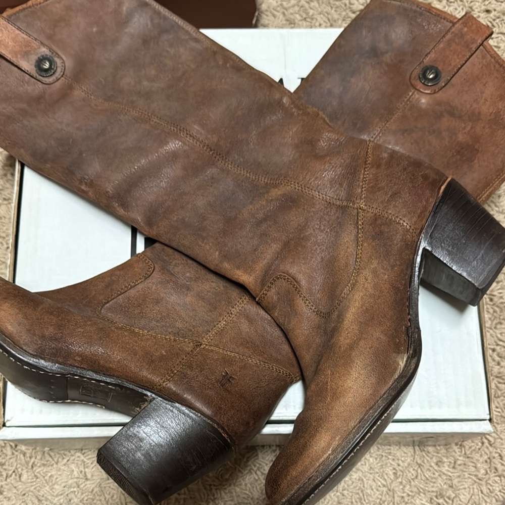Frye Brown Leather Women's Boots